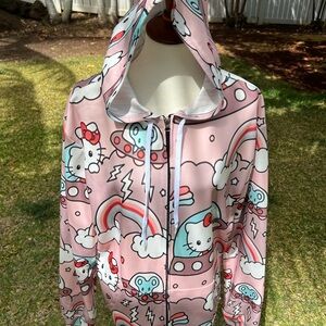 Hello Kitty Pink Zip-Up Hoodie
